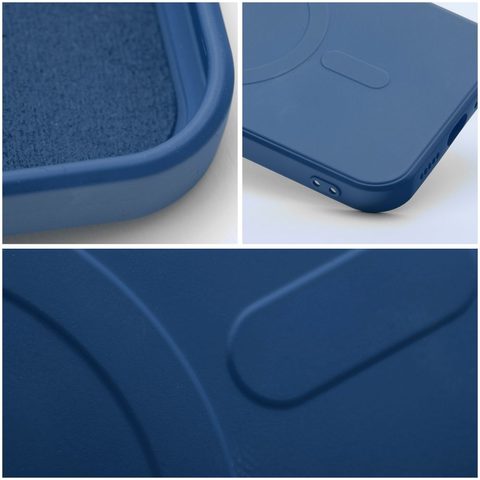 Obal / kryt na Apple iPhone 13 MINI modrý Sillicone Mag Cover