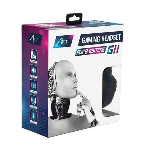 Náhlavní sluchátka s mikrofonem černé - ART G11