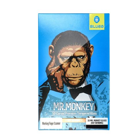 Tvrzené / ochranné sklo Samsung Galaxy A12 černé - 9H Mr. Monkey (Strong Lite)