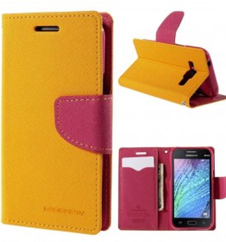 Pouzdro / obal na Samsung Galaxy A3 žluto růžové - knížkové Fancy Book