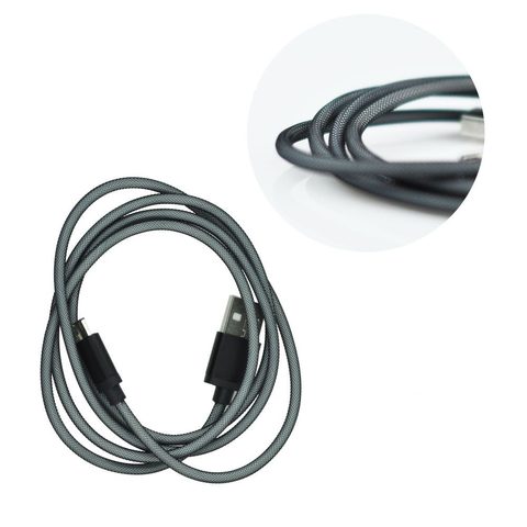 Datový kabel USB / micro USB opletený černý