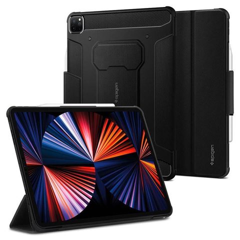 Pouzdro / obal na  Apple iPad Pro 12,9" 2021 černý - Spigen Rugged Armor Pro