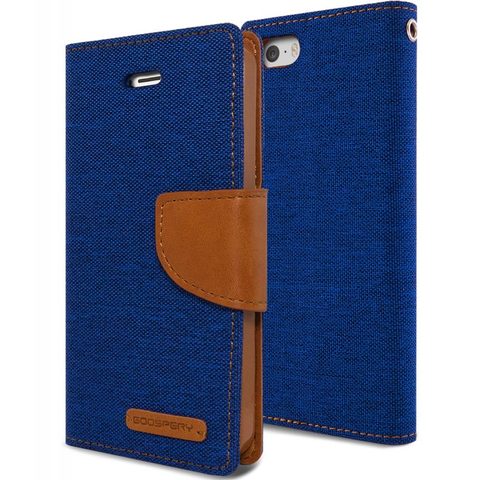 Pouzdro / obal na Huawei Mate 8 modré - knížkové Canvas Diary
