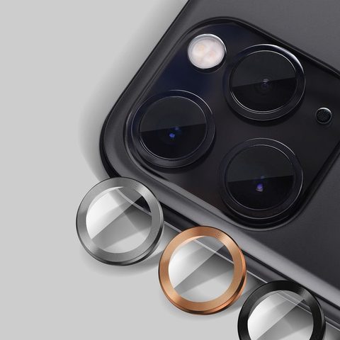 Tvrzené / ochranné sklo kamery Apple iPhone 12 Pro stříbrné - 5D Mr. Monkey