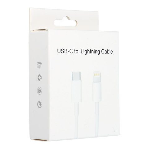 Kabel Typ C / iPhone Lightning 8-pin 3A bílý 1 metr