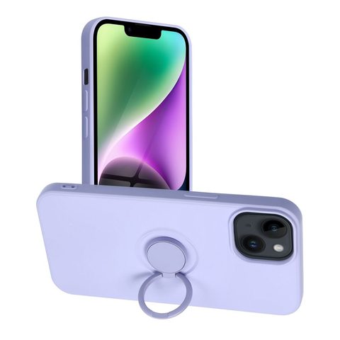 Obal / kryt na Apple iPhone 14 fialový - Forcell SILICONE RING Case
