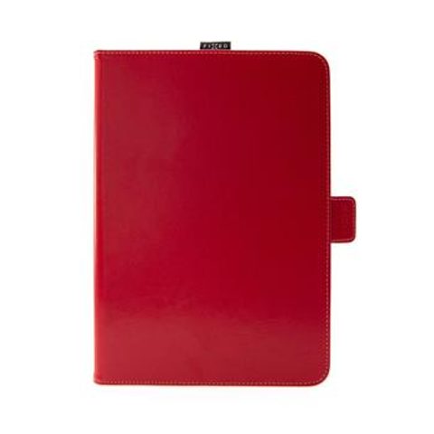 Pouzdro / obal na tablety 10,1" se stojánkem a kapsou pro stylus, PU kůže - červené FIXED Novel