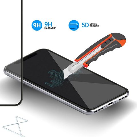 Tvrzené / ochranné sklo Samsung Galaxy S20 ultra  černé - 5D Full Glue Roar Glass (case friendly)