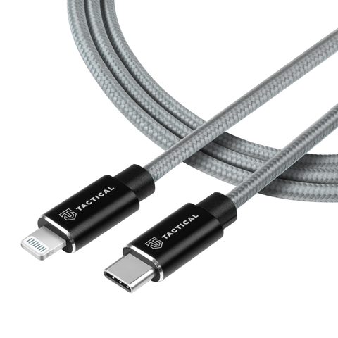 Datový kabel USB-C / Lightning 0.3m šedý - Tactical