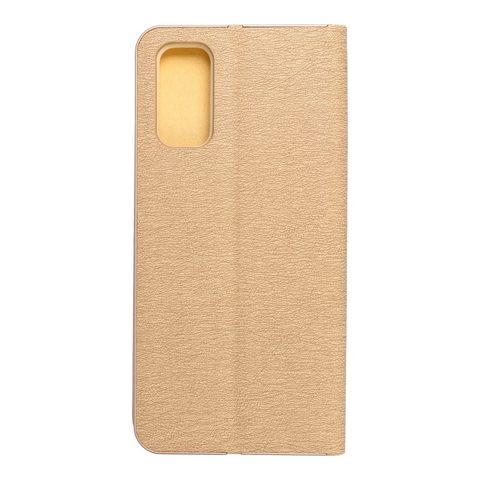Pouzdro / obal na Samsung Galaxy S20 zlaté - knížkové Luna Book