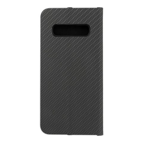 Pouzdro / obal na Samsung Galaxy S10 Plus černé - knížkové LUNA CARBON