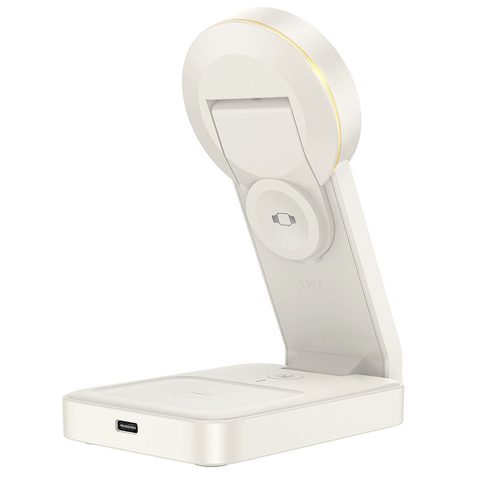 Bezdrátová nabíječka 3in1 15W kompatibilní s MagSafe bílá - Hoco