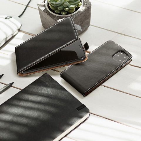 Pouzdro / obal na Xiaomi Redmi Note 8T černý - Forcell Flip Case Slim Flexi Fresh