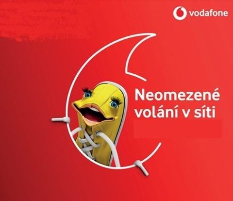 SIM karta Vodafone Neomezené volání v síti + 1,5GB (150,- kredit)
