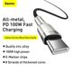 Nabíjecí a datový kebel USB-C / USB-C  2 m černý -BASEUS
