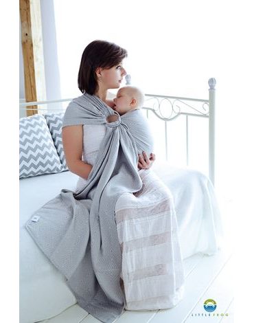 LITTLE FROG RING SLING - GREY CUBE - S