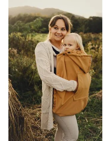 Little Frog softshellová zateplovací kapsa - Mustard