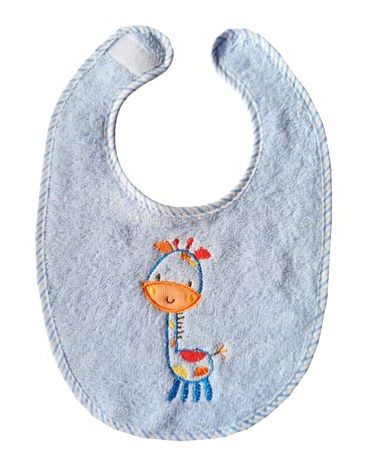 Bryndák froté suchý zip 20x30 cm - modrá žirafka