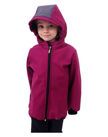 Dětská softshellová bunda - fuchsiová (sytě růžová)