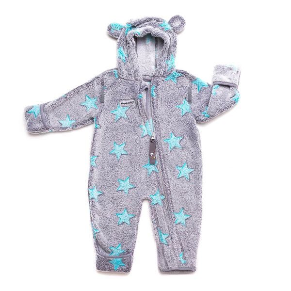 HOPPEDIZ FLEECE OVERAL GREY-TURQUOISE S HVĚZDAMI - HOPPEDIZ FLEESOVÉ OVERALY{% if zbozi.kategorie.adresa_nazvy[0] != zbozi.kategorie.nazev %} - OBLEČENÍ PRO DĚTI{% endif %}