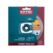 EXTOL INDUSTRIAL KOTOUČ DIAMANTOVÝ ŘEZNÝ, TURBO THIN CUT, SUCHÉ I MOKRÉ ŘEZÁNÍ, O 125X22,2X1,5MM, 8703042 - DIA KOTOUČ 125 MM - PŘÍSLUŠENSTVÍ