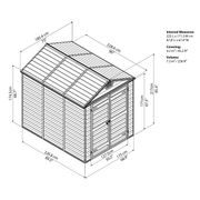 PALRAM - CANOPIA SKYLIGHT 6X8 HNĚDÝ ZAHRADNÍ DOMEK - ZAHRADNÍ DOMKY - DŮM A DOMÁCNOST, ELEKTRO..