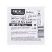 EXTOL PREMIUM KOTOUČ PILOVÝ HSS, ⌀89×1×10MM, 44T, 8893022E - PRO PILY EXTOL - NÁHRADNÍ DÍLY