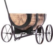 KVĚTINÁČ WOODEFF WHISKEY BAREL WAGON, 41,5X29X19CM - KVĚTINÁČE - DŮM A DOMÁCNOST, ELEKTRO..