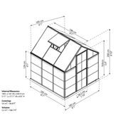 PALRAM - CANOPIA HYBRID 6X6 POLYKARBONÁTOVÝ SKLENÍK - SKLENÍK, FOLIOVNÍK - ZAHRADA