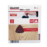 KREATOR KRT210008 5X BRUSNÝ PAPÍR 3 X 90 - G180 - BRUSNÉ PAPÍRY - TROJÚHELNÍKOVÉ - PŘÍSLUŠENSTVÍ