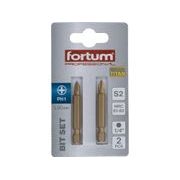 FORTUM HROT KŘÍŽOVÝ PHILLIPS, SADA 2KS, PH 1X50MM,TITAN. ÚPRAVA, S2, 4741281 - STANDARDNÍ BITY PH - PŘÍSLUŠENSTVÍ