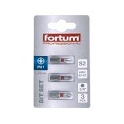 FORTUM HROT KŘÍŽOVÝ PHILLIPS, SADA 3KS, PH 1X25MM, S2, 4741201 - STANDARDNÍ BITY PH - PŘÍSLUŠENSTVÍ