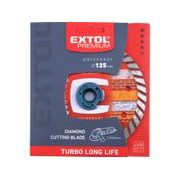 EXTOL PREMIUM KOTOUČ DIAMANTOVÝ ŘEZNÝ, TURBO LONG LIFE - SUCHÉ I MOKRÉ ŘEZÁNÍ, 125X22,2X2,3MM, 108952 - DIA KOTOUČ 125 MM - PŘÍSLUŠENSTVÍ