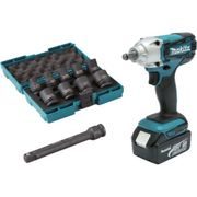 MAKITA DTW190JX3 - AKU RÁZOVÝ UTAHOVÁK 1/2" LI-ION LXT 18V/3,0AH - RÁZOVÝ UTAHOVÁK 18V{% if kategorie.adresa_nazvy[0] != zbozi.kategorie.nazev %} - AKU NÁŘADÍ{% endif %}