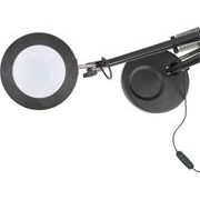 EXTOL LIGHT LAMPA STOLNÍ S LUPOU, USB NAPÁJENÍ, ČERNÁ, 2400LM, 3 BARVY SVĚTLA, 5X ZVĚTŠENÍ, 43160 - PRACOVNÍ SVĚTLA - PŘENOSKY - SVÍTIDLA