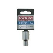 FORTUM HLAVICE NÁSTRČNÁ 1/2", 9MM, L 38MM, 61CRV5, 4700409 - NÁSTRČNÉ HLAVICE, OŘECHY - RUČNÍ NÁŘADÍ