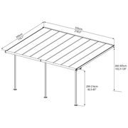 PALRAM - CANOPIA SIERRA 5400 ANTRACIT 3 X 5,46 HLINÍKOVÁ (MONTOVANÁ) PERGOLA - PERGOLY - DŮM A DOMÁCNOST, ELEKTRO..