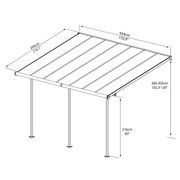 PALRAM - CANOPIA SIERRA 4200 BÍLÁ 3 X 4,25 HLINÍKOVÁ (MONTOVANÁ) PERGOLA - PERGOLY - DŮM A DOMÁCNOST, ELEKTRO..