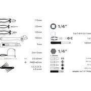 EXTOL CRAFT SADA NÁŘADÍ 35KS, 1/4", 6581 - SADY NÁŘADÍ - RUČNÍ NÁŘADÍ