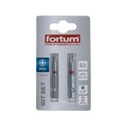 FORTUM HROT KŘÍŽOVÝ PHILLIPS, SADA 2KS, PH 3X50MM, S2, 4741213 - STANDARDNÍ BITY PH - PŘÍSLUŠENSTVÍ