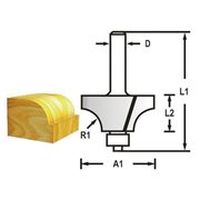 MAKITA D-48496 - ZAOBLOVACÍ FRÉZA S LOŽISKEM STOPKA 8 MM,19X9,5X52 MM R=3,2MM - PRO VRCHNÍ FRÉZKY - PŘÍSLUŠENSTVÍ