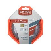 EXTOL PREMIUM KOTOUČ PILOVÝ S SK PLÁTKY, O125X2,2X22,2MM, 40T, 8803207 - ŘEZNÝ KOTOUČ NA DŘEVO PRO BRUSKY - PŘÍSLUŠENSTVÍ