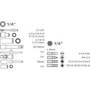 EXTOL PREMIUM HLAVICE NÁSTRČNÉ, SADA 45KS, 1/4", 8818360 - GOLA SADY - RUČNÍ NÁŘADÍ