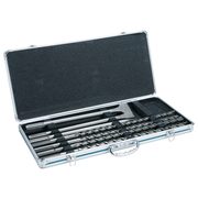 MAKITA D-42494 - SADA SEKÁČŮ A VRTÁKŮ SDS-MAX V AL KUFRU: VRTÁKY 18, 20, 22, 25X540MM, ŠPIČÁK + 2X PLOCHÝ SEKÁČ 25MM - SADY S VRTACÍMI KORUNKAMI - PŘÍSLUŠENSTVÍ