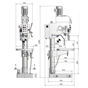 SLOUPOVÁ PŘEVODOVÁ VRTAČKA OPTIDRILL B 40 GSM - STROJNÍ VRTAČKY - KOVOOBRÁBĚCÍ STROJE