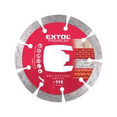 EXTOL PREMIUM kotouč diamantový řezný, segmentový Long Life - suché řezání, 115x22,2x2mm, 108911