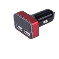 EXTOL ENERGY nabíječka USB do auta, 12/24V, 2xUSB, měřič, 3,4A, 17W, 42084