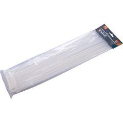 EXTOL PREMIUM pásky stahovací na kabely bílé, 400x4,8mm, 100ks, nylon PA66, 8856116