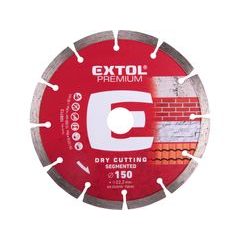 EXTOL PREMIUM kotouč diamantový řezný segmentový - suché řezání, O 150x22,2x2,3mm, 108713