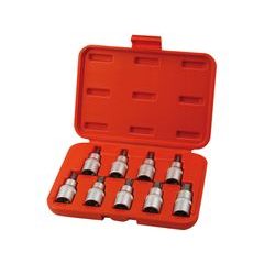 EXTOL PREMIUM hlavice zástrčné TORX, sada 9ks, 1/2", CrV/S2, 8818124